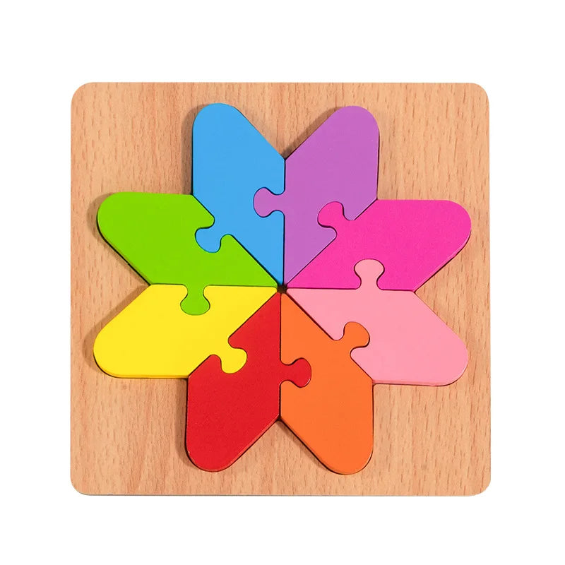 Wooden Geometric Shapes Puzzle