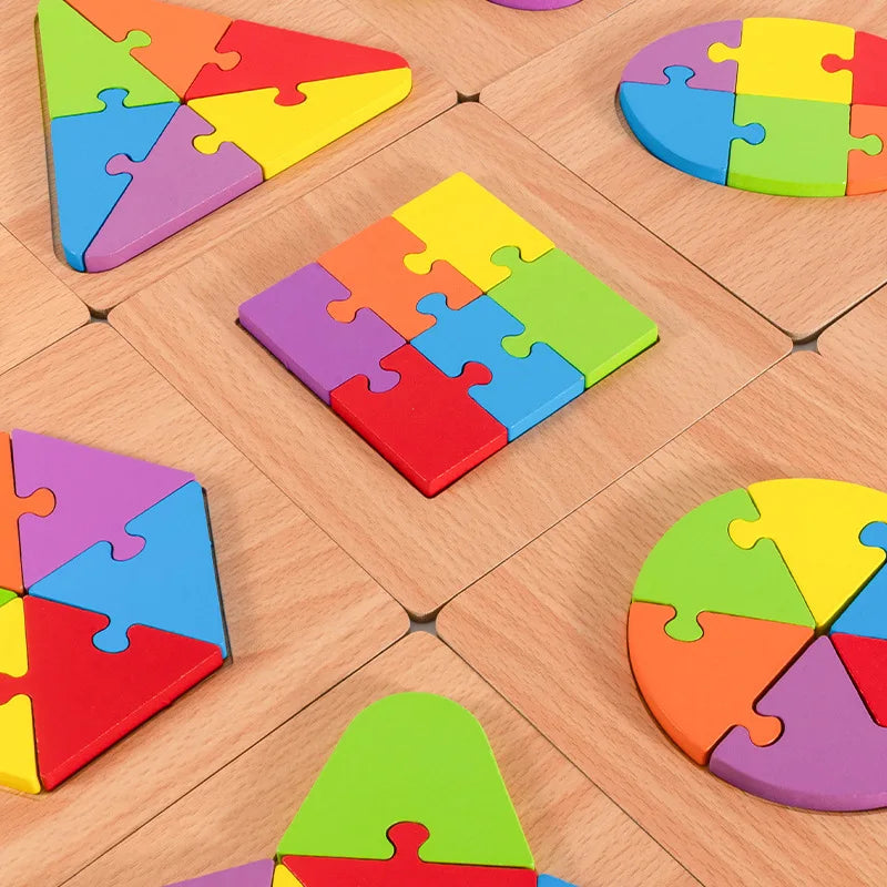 Wooden Geometric Shapes Puzzle