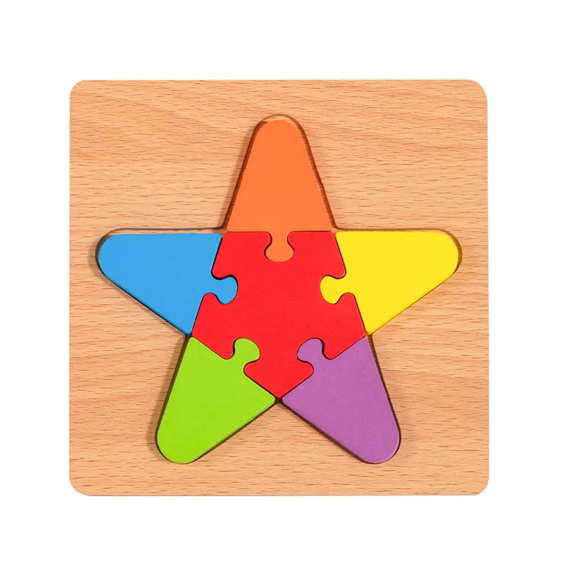 Wooden Geometric Shapes Puzzle