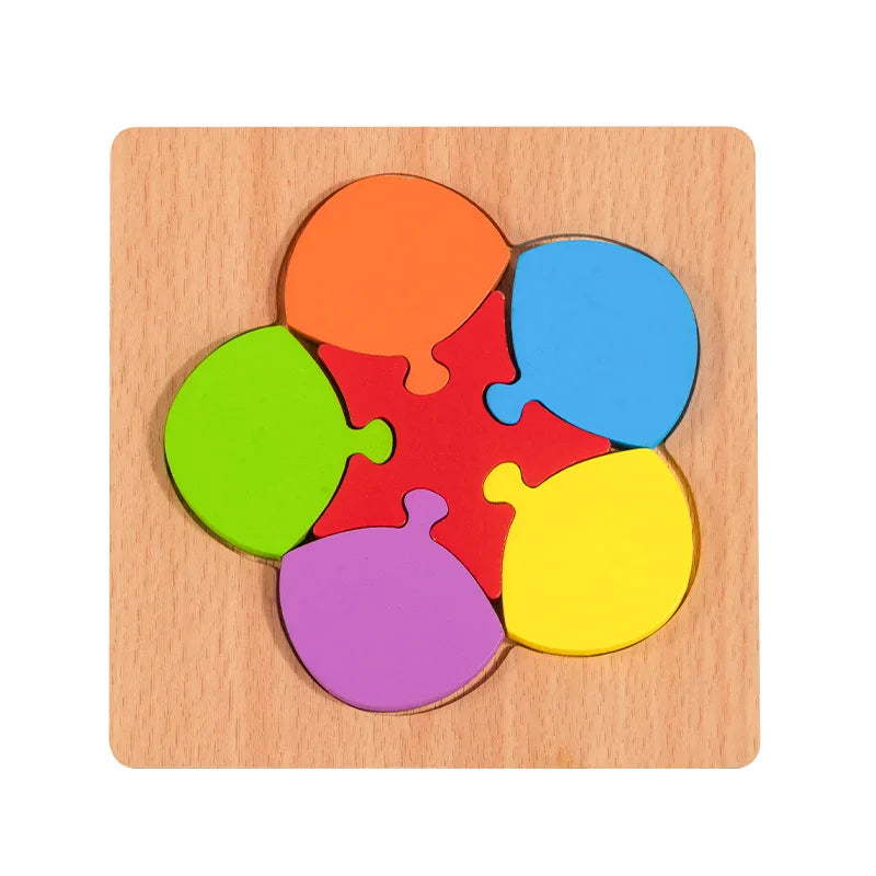 Wooden Geometric Shapes Puzzle