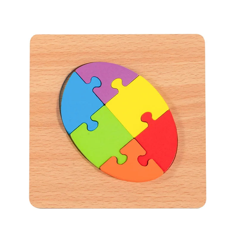 Wooden Geometric Shapes Puzzle