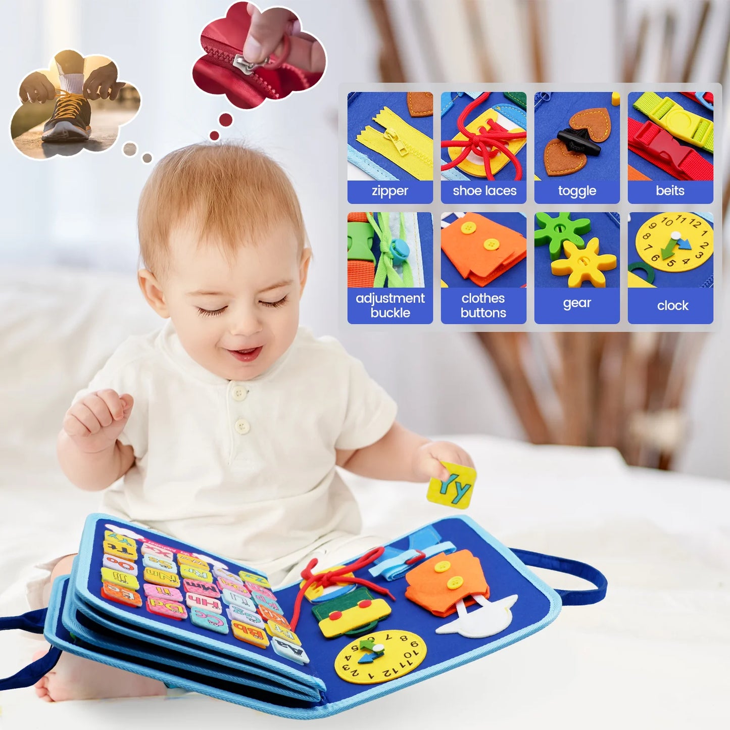 Montessori Travel Busy Board
