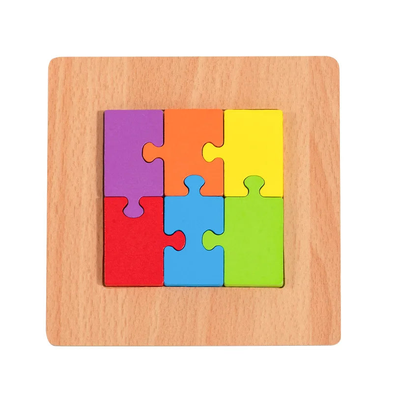 Wooden Geometric Shapes Puzzle