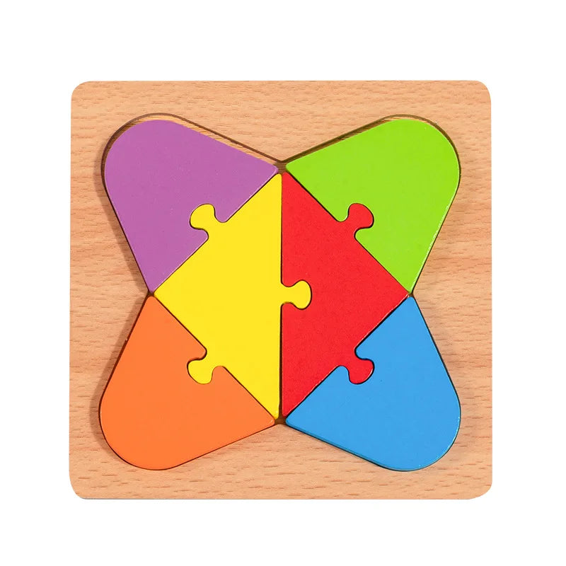 Wooden Geometric Shapes Puzzle