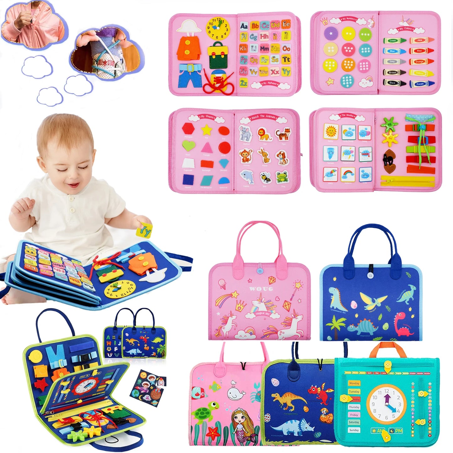 Montessori Travel Busy Board