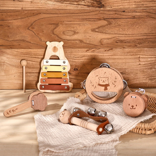 Wooden Musical Instrument Set
