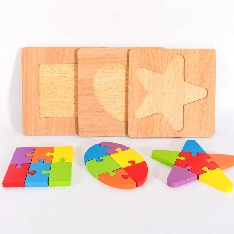 Wooden Geometric Shapes Puzzle