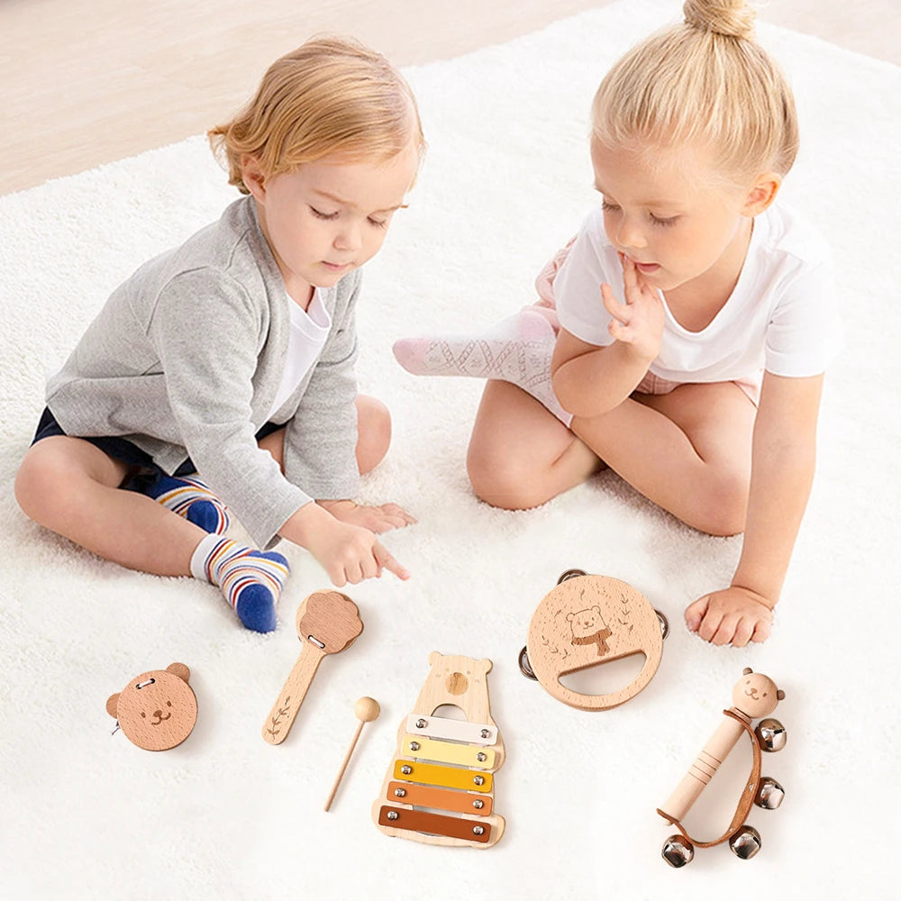 Wooden Musical Instrument Set