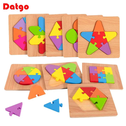 Wooden Geometric Shapes Puzzle