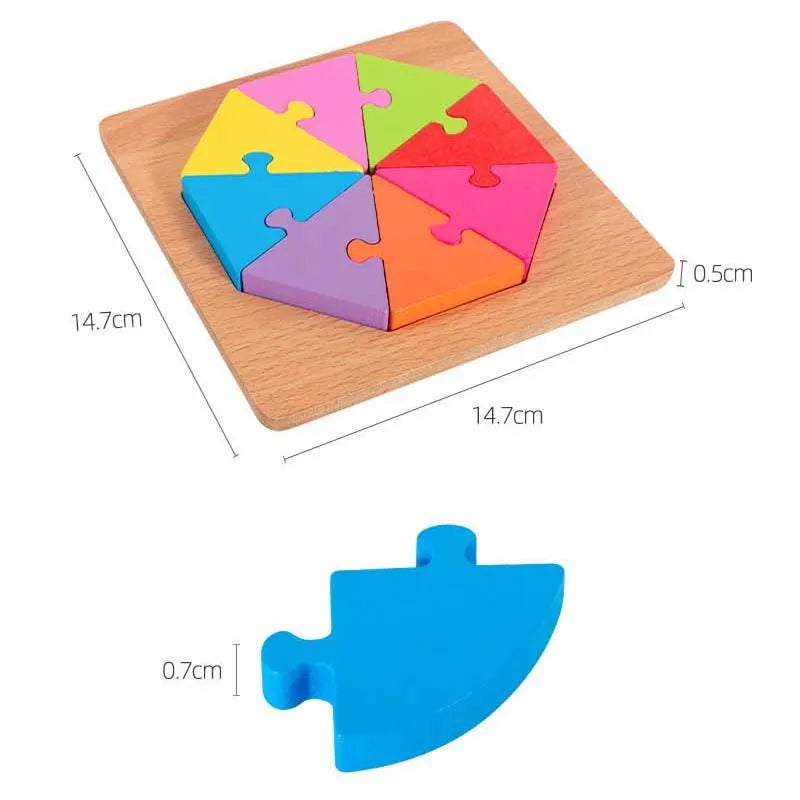 Wooden Geometric Shapes Puzzle