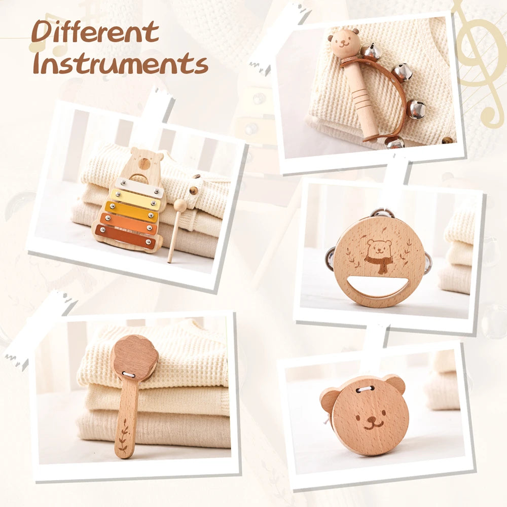 Wooden Musical Instrument Set