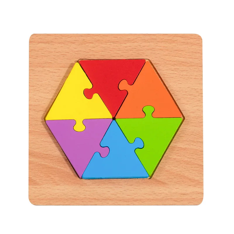 Wooden Geometric Shapes Puzzle