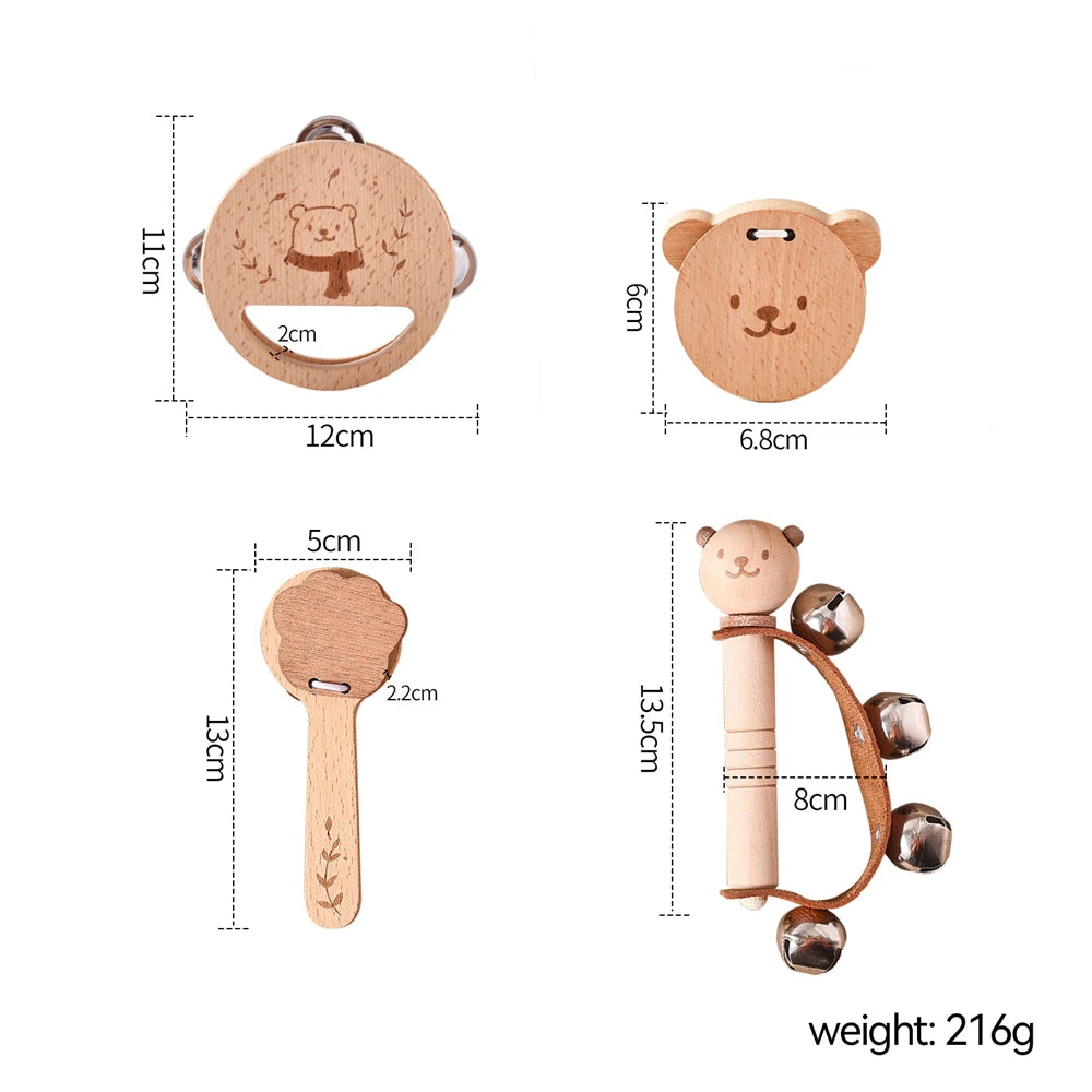 Wooden Musical Instrument Set